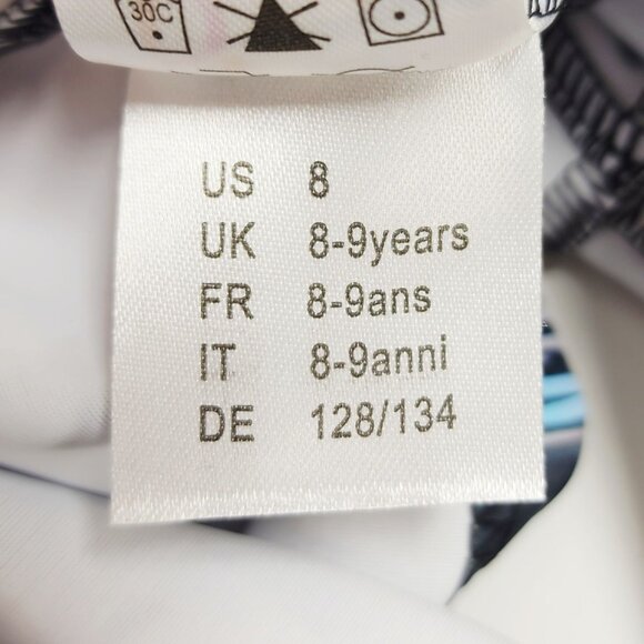 Girls Tank Swimsuit & Shorts Set Youth Size 8 Blue/Black - Picture 2 of 6